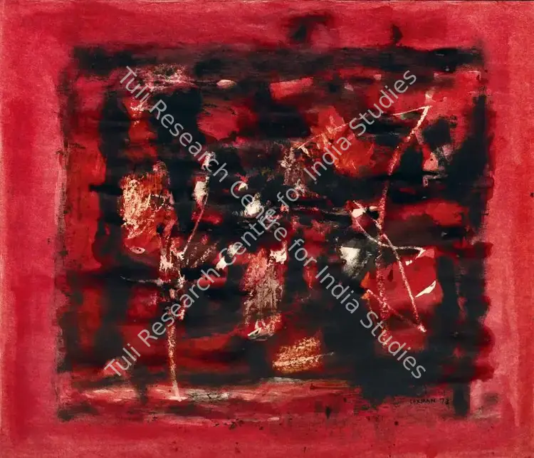 Shreshtha, Laxman (Artist). Untitled. Mixed media on paper, 1973 | Graphic Art | FineArts | 00338505