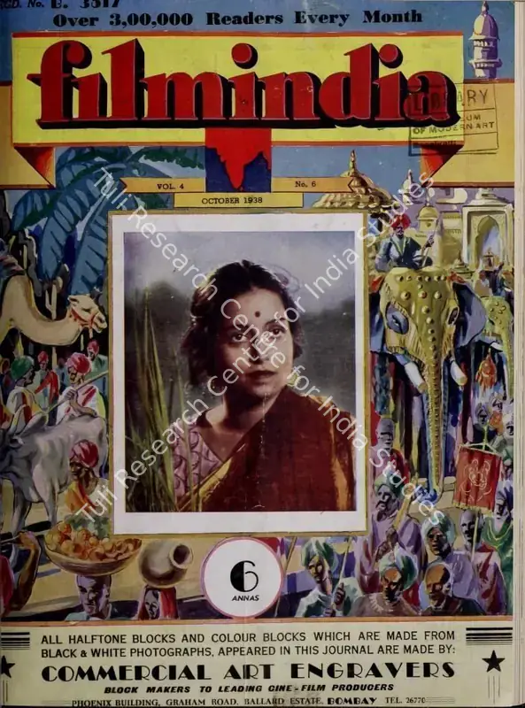 Patel, Baburao (Editor). Filmindia. 4(6). Bombay: D.K. Parker, October 1938 | Magazine | CinemaEducation | 00796447