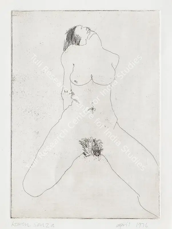 Souza, Karen (Artist). Untitled (Nude). Etching on wove paper, 1976 | Graphic Art | FineArts | 00547691