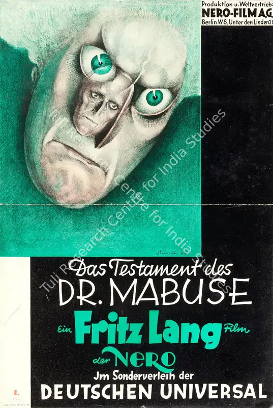 Lang, Fritz (Producer), The Testament of Dr. Mabuse, 1933 | Poster | CinemaEducation | 00795516