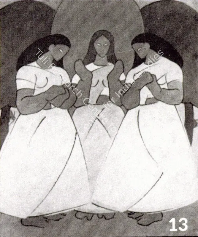 Pal, Pran (Artist). Madonna and Child. Oil, n.d. | Marg, December 2022 - March 2023 | Painting | FineArts | 00675350