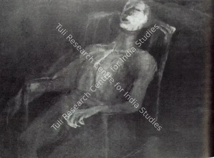 Malani, Nalini (Artist). Seated Woman. Oils, 1974 | Artrends, July 1976 - July 1977 | Painting | FineArts | 00551565