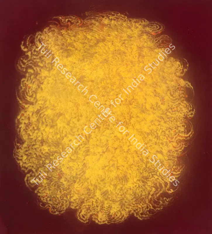 Bhavsar, Natvar (Artist). Satvaa I. Dry pigments with oil and acrylic on canvas, 2003 | Painting | EconomicsArt | 00869815