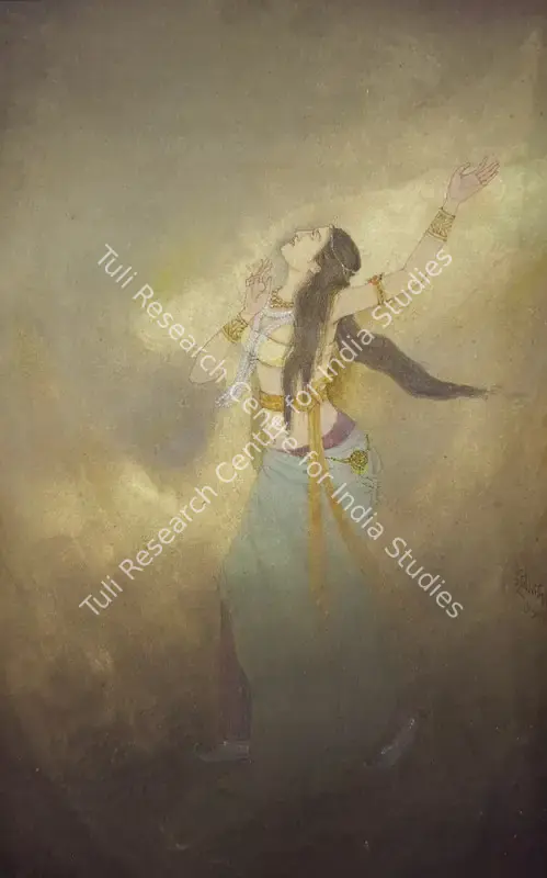 Das, Mrinal K. (Artist). Untitled (Woman). Wash on paper, n.d. | Painting | EconomicsArt | 00869230