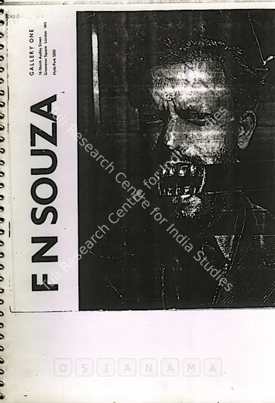 Souza, F.N. (Artist). F. N. Souza. London: Gallery One, 1962 | Solo Exhibition Catalogue  | 00876115