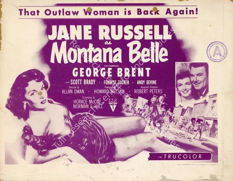 Dwan, Allan (Director), Montana Belle, 1952 | Handbill | CinemaEducation | 00760734