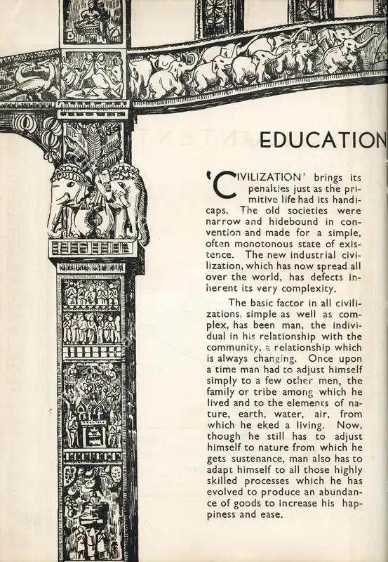 Anand, Mulk Raj (Essayist). Education Through Art. In <i>Marg.</i> 1(3), pp. 16-22. Bombay: Modern Architectural Research Group, April 1947 | Essay | FineArts | 00668747
