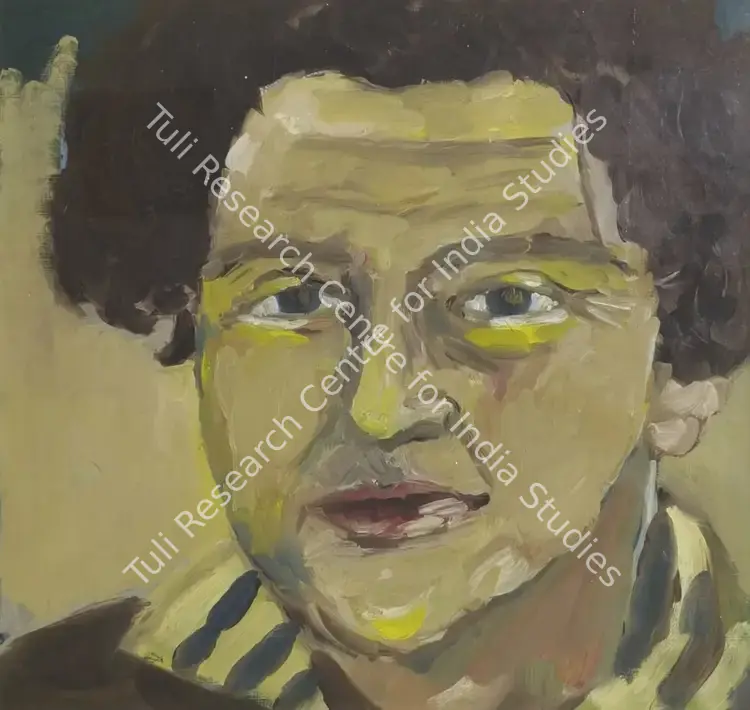 Souza, Karen (Artist). Portrait of Susan. Oil on canvas paper, 1993 | Painting | EconomicsArt | 00872273