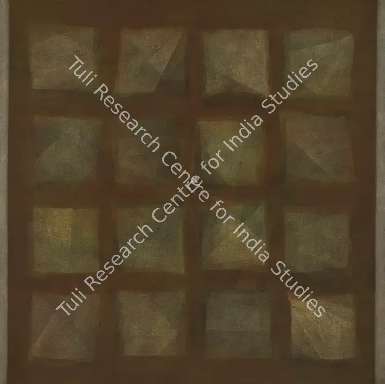 Pushkale, Manish (Artist). Sāmāyik. Oil on canvas, 2003 | Painting | EconomicsArt | 00869807