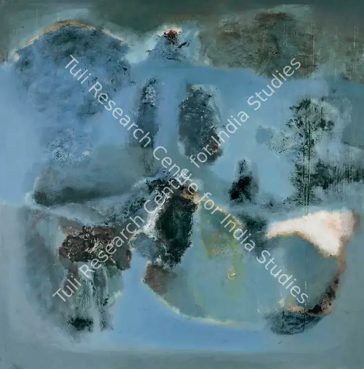 Shreshtha, Laxman (Artist). Untitled . Oil on canvas, 1970 | Painting | FineArts | 00333324