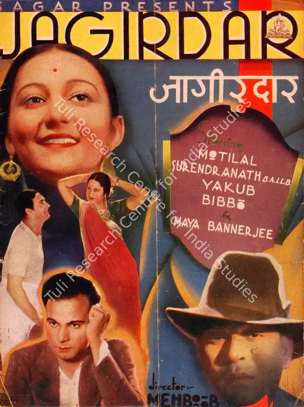 Mehboob (Director), Jagirdar, 1937 | Song-Synopsis Booklet | CinemaEducation | 00864977