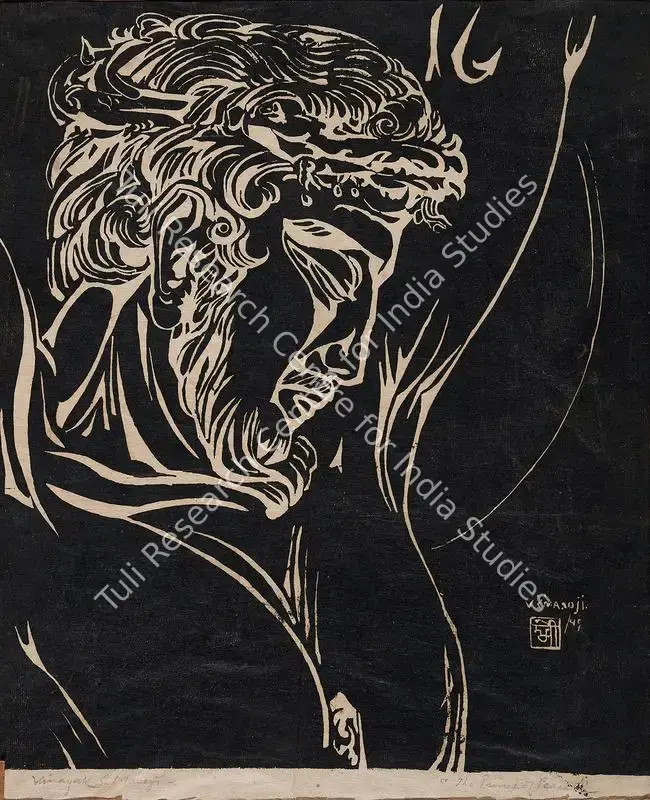 Masoji, V.S. (Artist). The Prince of peace. Woodcut on paper, 1949 | Graphic Art  | 00867245
