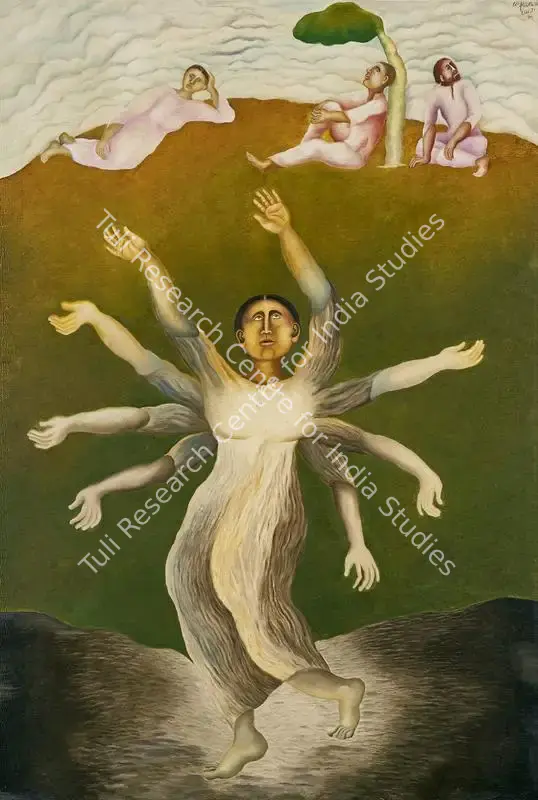 Caur, Arpana (Artist). Visarjan. Oil on canvas, 1984 | Painting | FineArts | 00547928