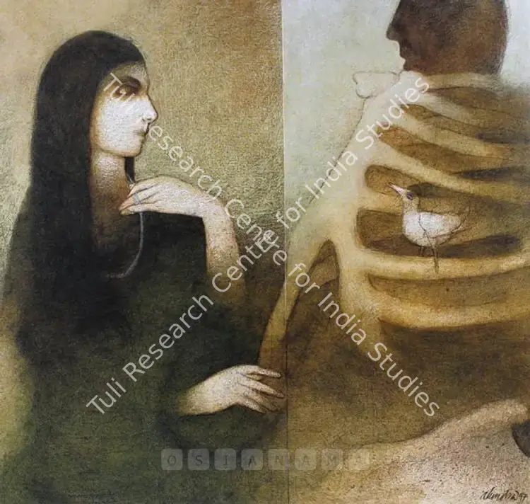 Bhattacharjee, Chandra (Artist). Untitled. Oil on canvas, 1997 | Painting  | 00880389