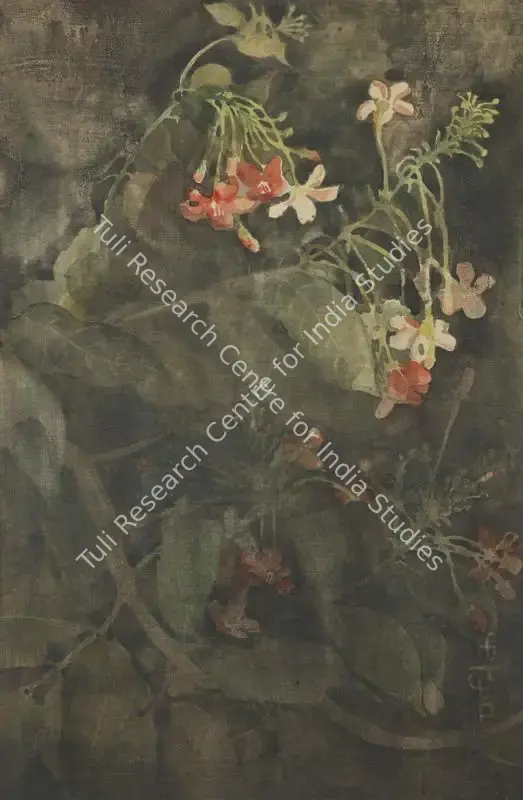 Banerjee, Maniklal (Artist). Untitled (Madhu Malati). Watercolour on cloth laid on card, n.d. | Painting  | 00866470