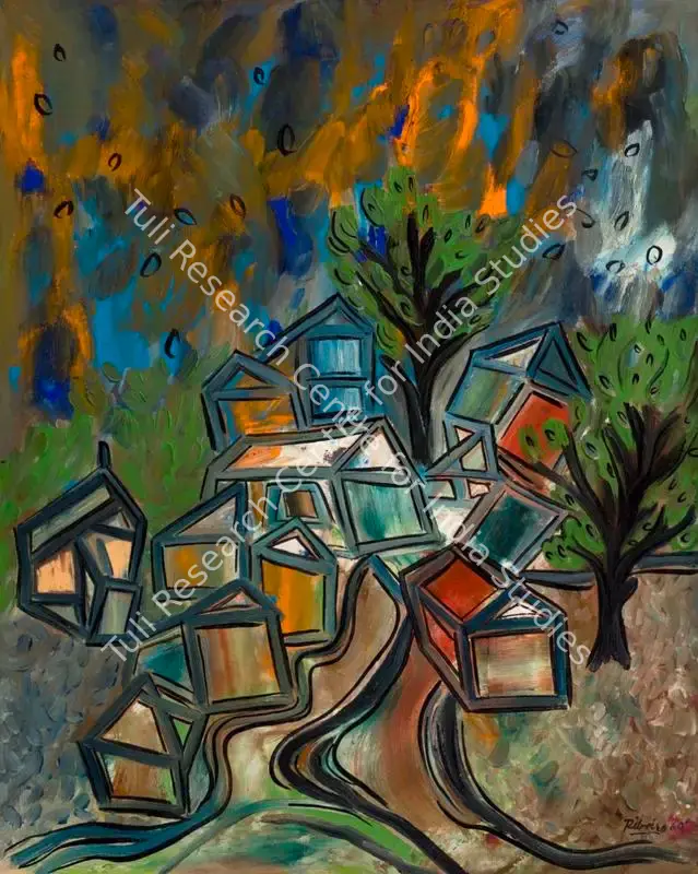 Ribeiro, Lance (Artist). Green Landscape. Oil on canvas, 1960 | Painting | FineArts | 00595820