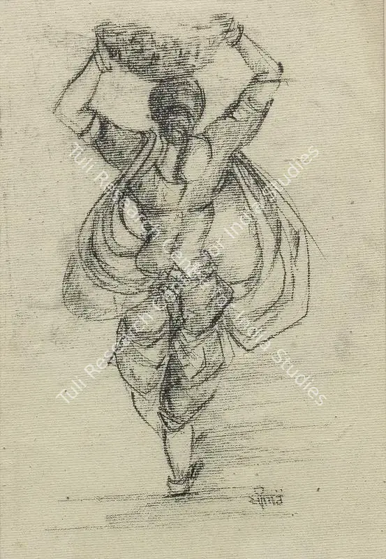 Kohli, Seema (Artist). Untitled (Woman Figure). Charcoal on handmade paper, n.d. | Painting | FineArts | 00419233