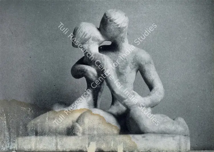 Kar, Chintamoni (Artist). Kiss. Terra-Cotta, 1950 | Marg, June 1954 | Sculpture | FineArts | 00674633
