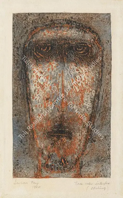 Roy, Suhas (Artist). Untitled. Three colour intaglio etching, 1968 | Graphic Art | FineArts | 00547697