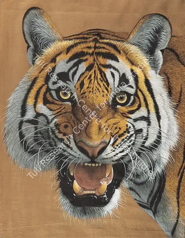 R. Pr. Kumawat Ranthambore School (Artist). Ranthambore Tiger. Acrylic on canvas, 1999 | Painting | FineArts | 00646826