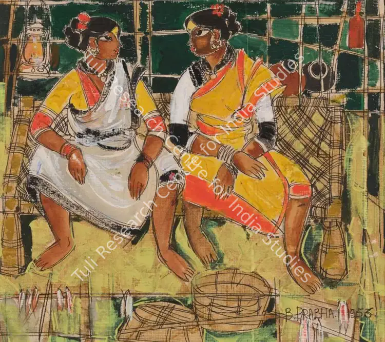 Prabha, B. (Artist). Untitled. Mixed media on paper, 1956 | Painting | FineArts | 00342907
