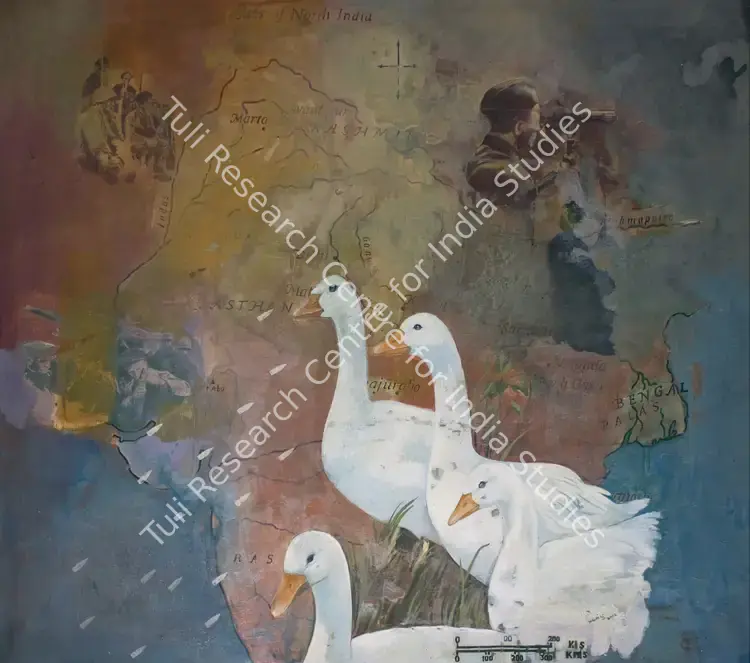 Chowdhury, Arunanshu (Artist). Passage To Mansarovar (Undercover). Oil on canvas, 2002 | Painting | FineArts | 00644771