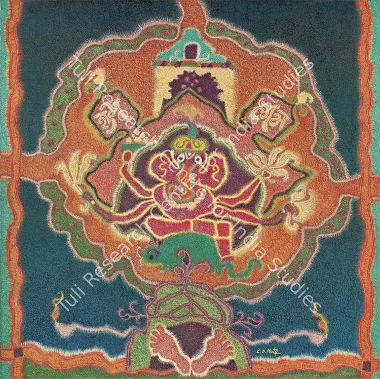 Mistry, C.D. (Artist). Shri Ganesh. Oil on canvas, 1976 | Painting | EconomicsArt | 00869323