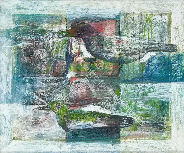 Sivanesan, M. (Artist). Untitled . Mix media on magazine paper laid on card, 1995 | Painting | FineArts | 00354536