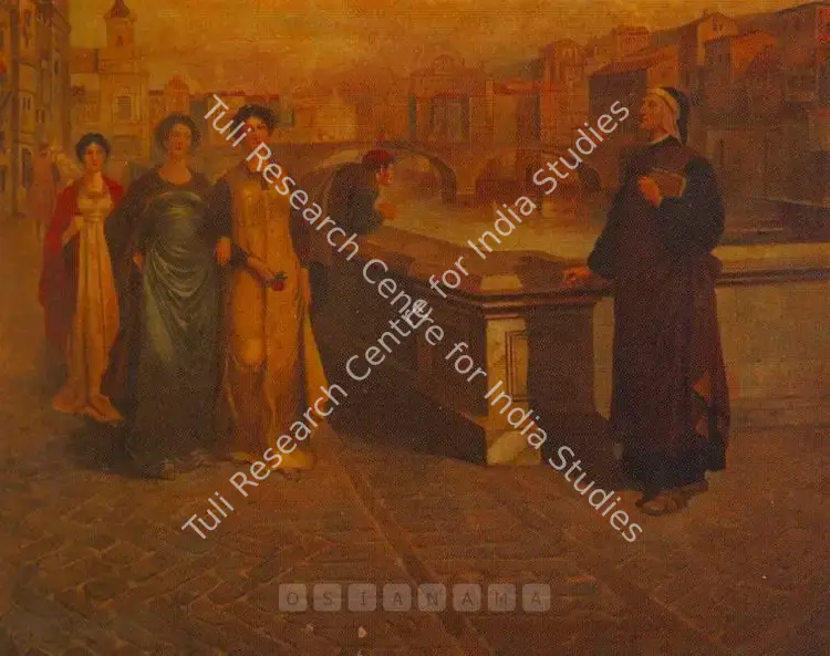 Howell, L. (Artist). Dante In Florence. Oil on canvas, n.d. | Painting | FineArts | 00599389