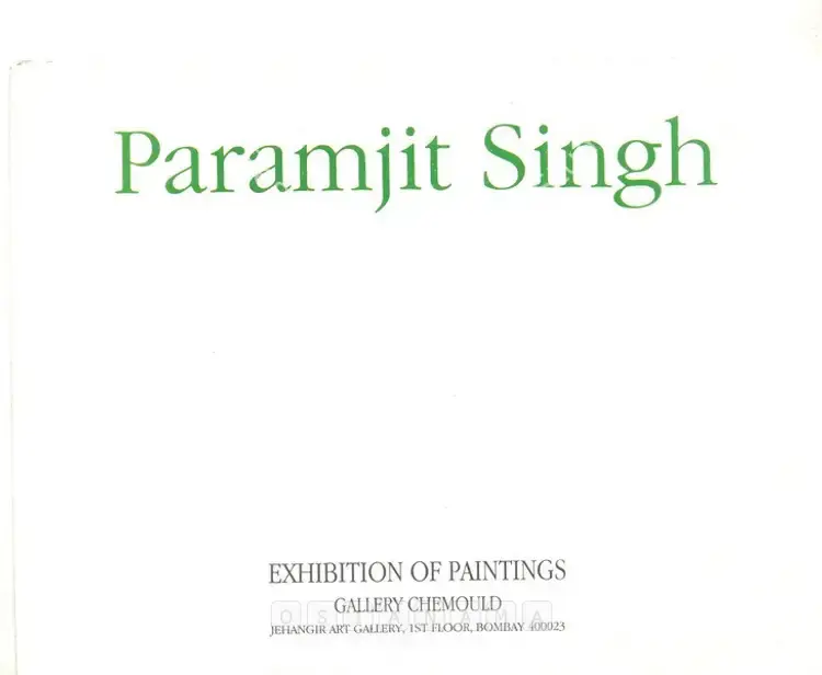 Singh, Paramjit (Artist). Paramjit Singh - Exhibition of Paintings. Bombay: Gallery Chemould, 1990 | Solo Exhibition Invitation | FineArts | 00859690