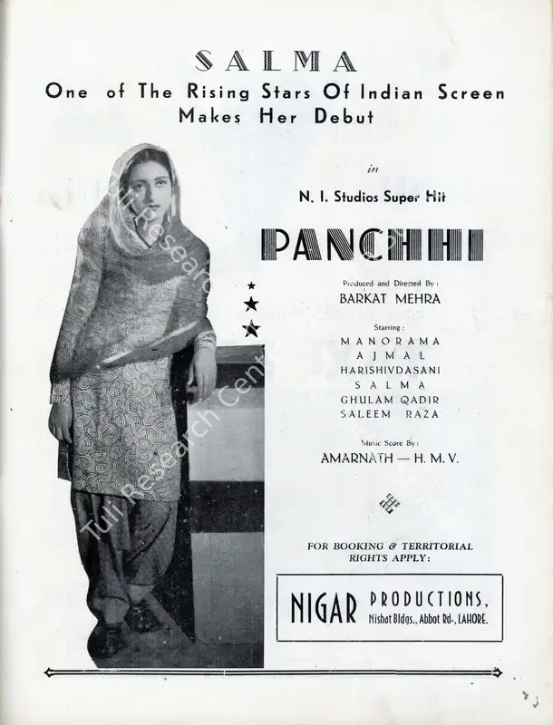Mehra, Barkat (Director), Panchhi, 1944 | Advertisement, Filmindia, January 1944 | CinemaEducation | 00858595