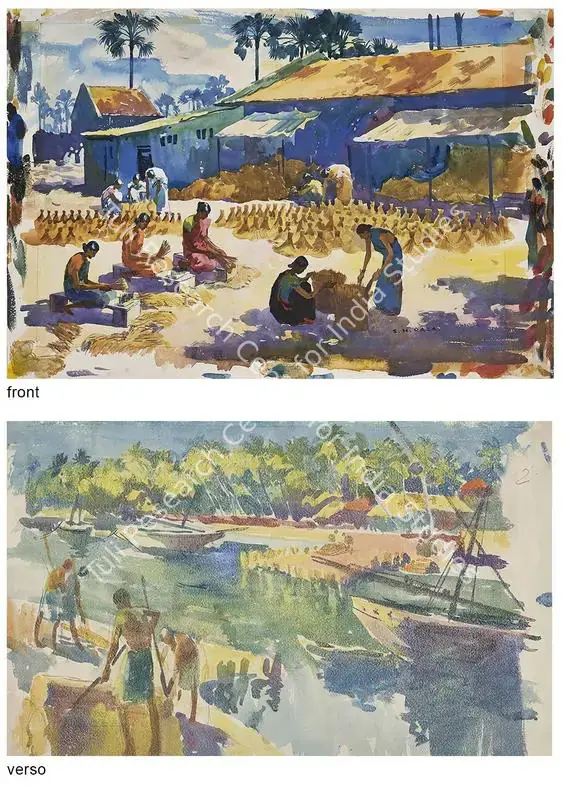 Raza, S.H. (Artist). Untitled (Double Sided). Watercolour on paper, c.1940 | Painting  | 00866883