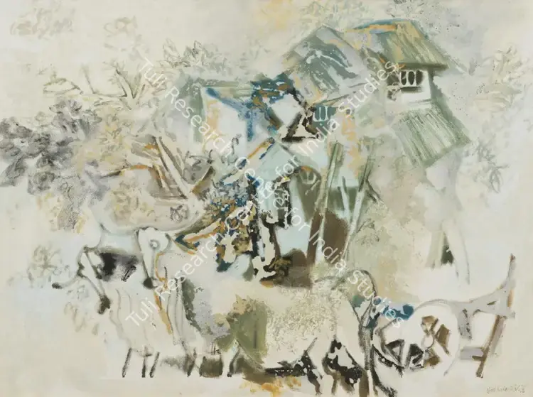 Sivanesan, M. (Artist). Untitled. Oil on canvas, 1986 | Painting | EconomicsArt | 00870564