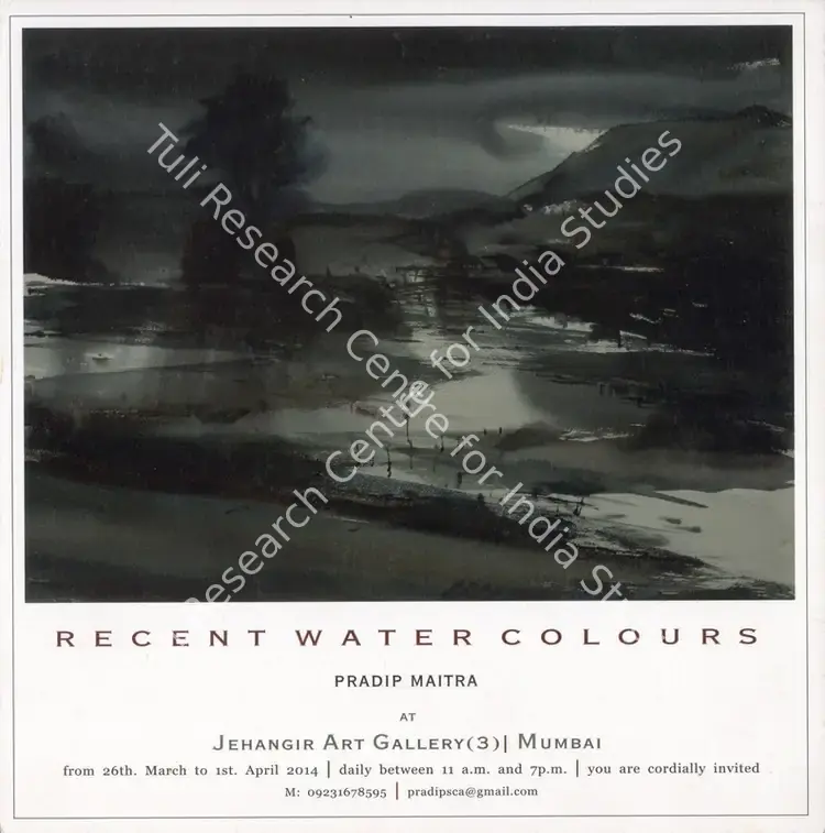 Maitra, Pradip (Artist). Recent Watercolours. 2014 | Solo Exhibition Invitation | FineArts | 00859954