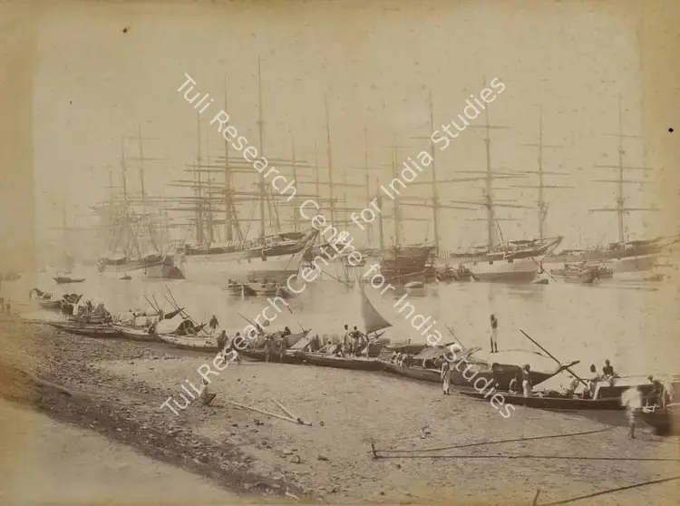 Narayan, Shew Shankar (Photographer), The Shipping in the River Hoogly, 1883-1884 | Antiquarian Photograph | Photography | 00115254