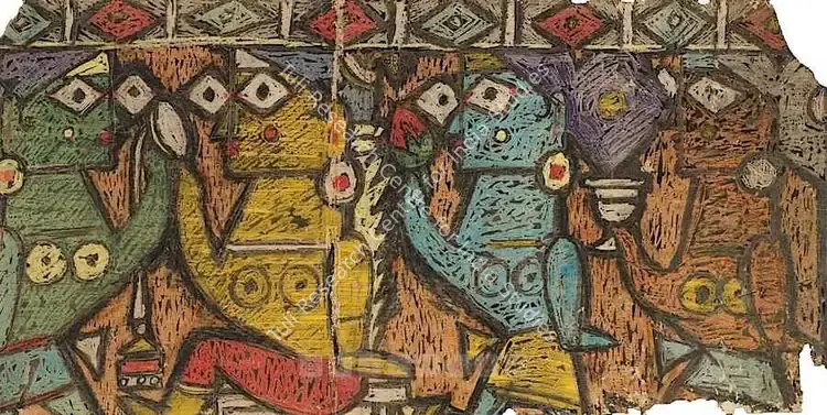 Sreenivasulu, K. (Artist). Untitled. Crayon and watercolour on paper, 1963-1964 | Painting | FineArts | 0023416