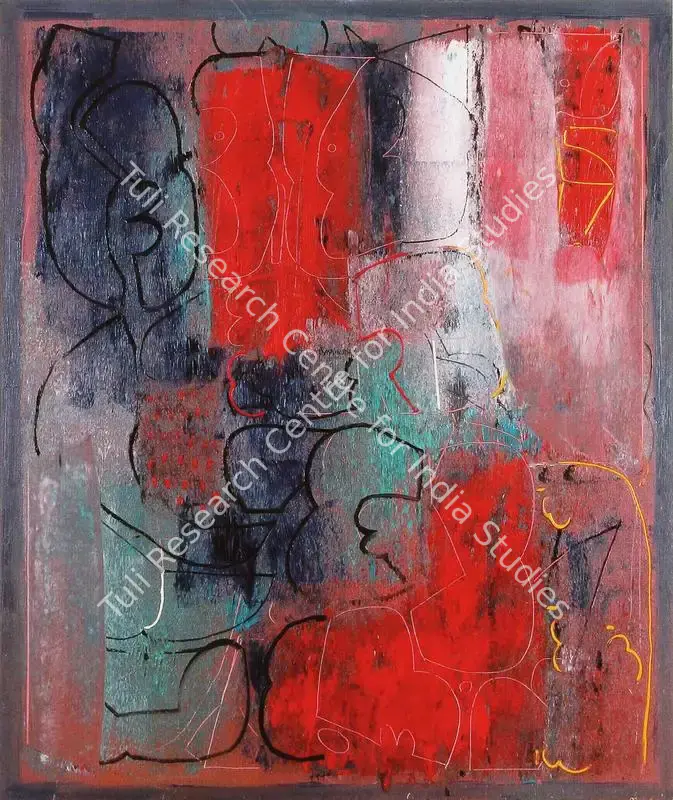 Hemraj (Artist). THOU - 100. Oil on canvas, 2005 | Painting  | 00881626
