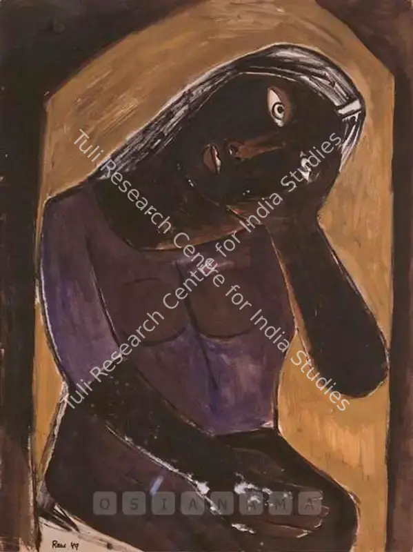Ramkumar (Artist). Untitled. Ink and oil on paper, 1949 | Painting | FineArts | 00598313