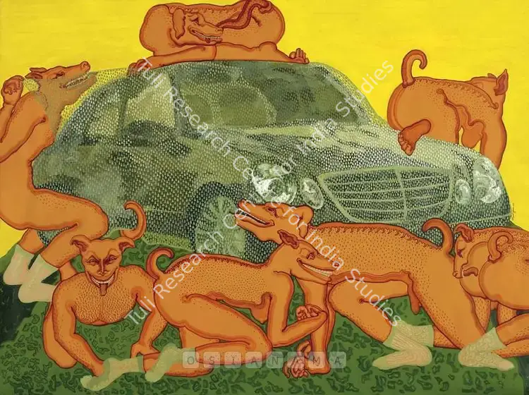 Ghosh, Piyali (Artist). Untitled. Acrylic on canvas, 2007 | Painting | FineArts | 00576499