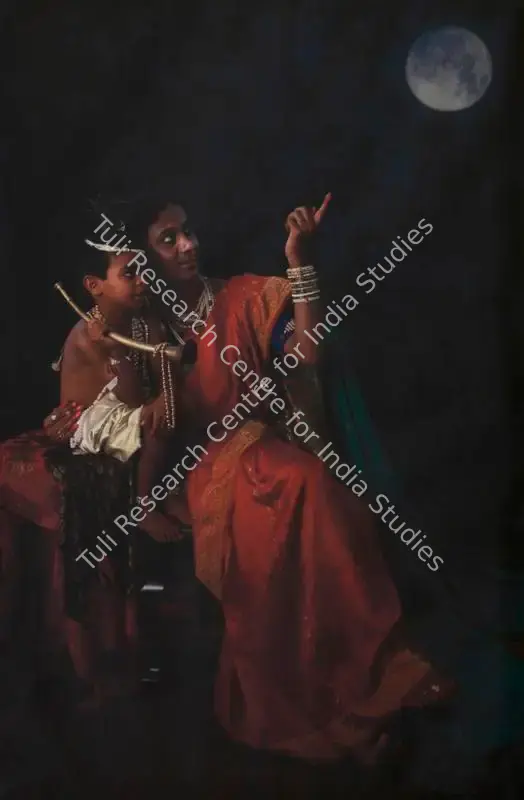 Shah, Tejal (Artist). You too touch the moon - Yashoda with Krishna (Hijra Fantacy seires). Digital photograph on archival paper pasted on board, 2006 | Graphic Art | FineArts | 00336573