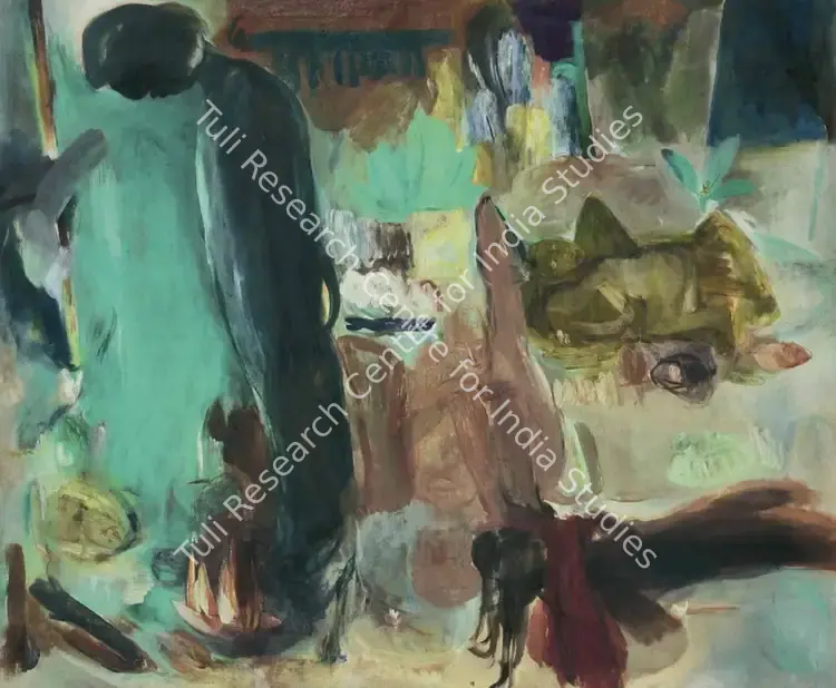 Gowda, Sheela (Artist). Untitled. Oil on canvas, 1989 | Painting | FineArts | 00647121