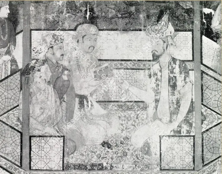 Samad, Abdus (Artist). Princes from the House of Timur. c. A.D. 1570 | Marg, June 1958 | Painting | ArcHeritage | 00674142