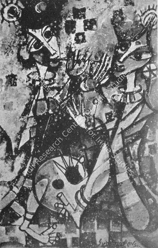 Sen, Sunil Madhav (Artist). Musicians. Paper Board, 1963 | Lalit Kala Contemporary, September 1966 | Painting | FineArts | 00534499