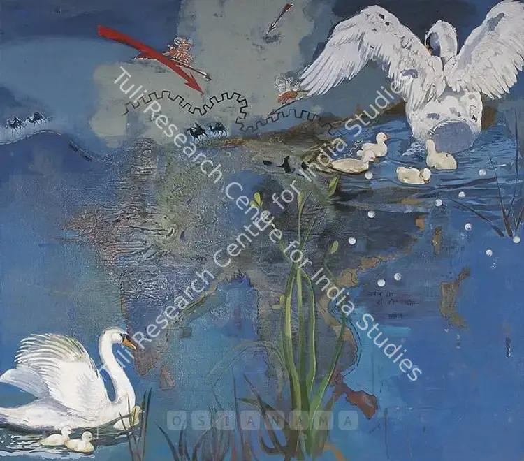 Chowdhury, Arunanshu (Artist). Passage To Mansarovar. Acrylic on canvas, 2002 | Painting | FineArts | 00599944