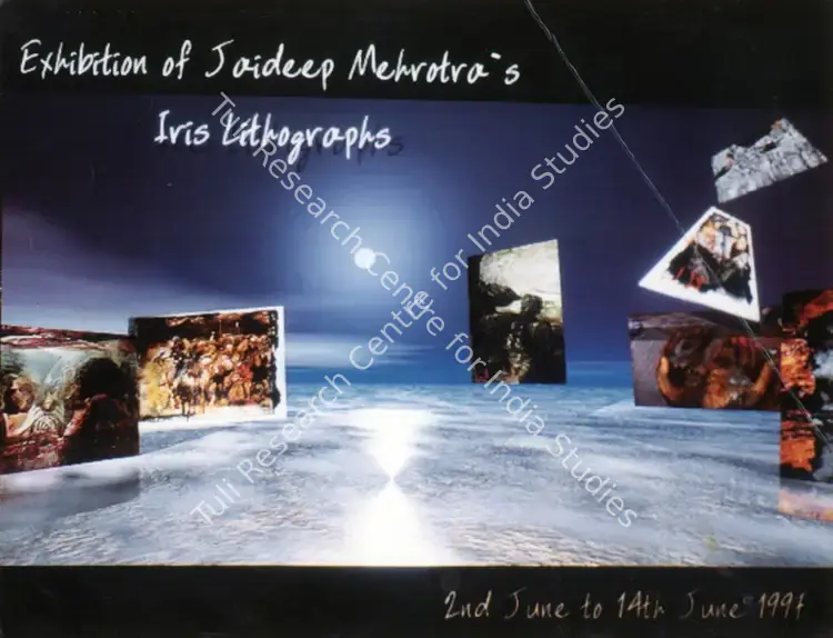 Mehrotra, Jaideep (Artist). An Exhibition of IRIS Lithographs. Mumbai: Cache, The Arts and Crafts Gallery, 1997 | Solo Exhibition Invitation | FineArts | 00860003