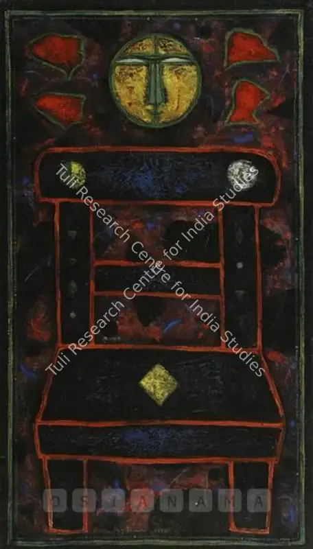 Parthan, Baiju (Artist). Untitled. Mixed media on canvas, 1992 | Painting  | 00879915