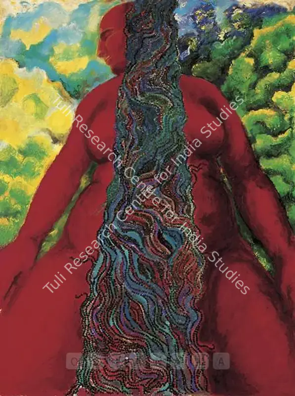 Oshidar, Simeen (Artist). Untitled. Mixed media on canvas, 2000 | Painting | FineArts | 00599940