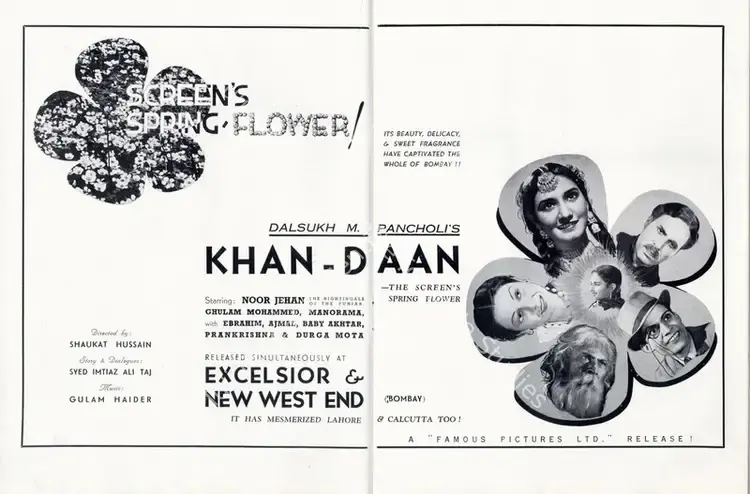 Rizvi, Shaukat Hussain (Director), Khandaan, 1942 | Advertisement, Filmindia, May 1942 | CinemaEducation | 00858458