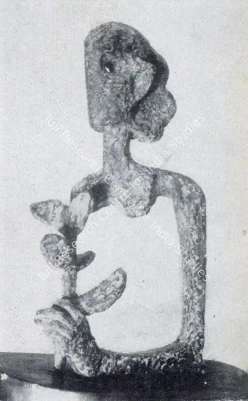 Chaudhuri, Sankho (Artist). Lady with Cactus. 1960 | Marg, December 1962 | Sculpture | FineArts | 00674811