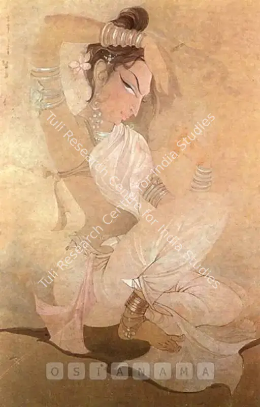 Attributed to Pulin Bihari Dutt (Artist). A Seated Dancer. Watercolour heightened with bodycolour on paper, n.d. | Painting  | 00878225
